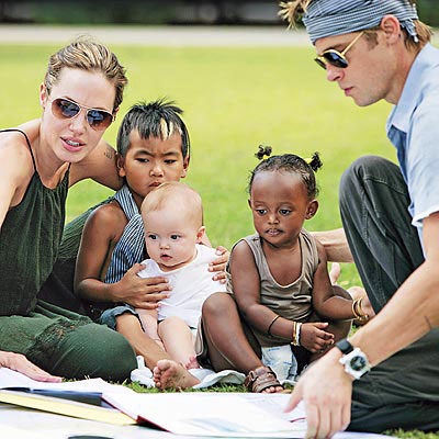 angelina jolie and kids pictures